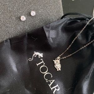 SS owl pendant and necklace with earrings